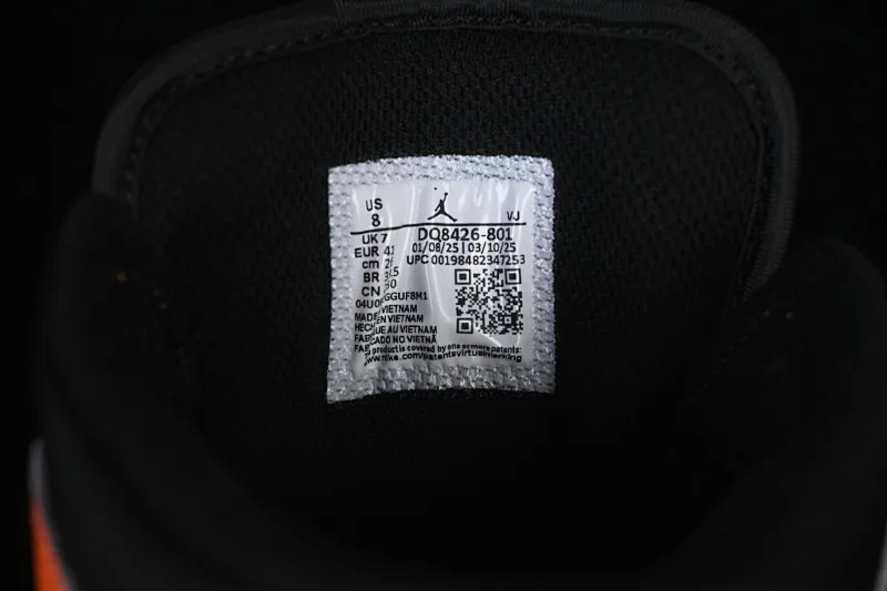 All categories Air Jordan Jordan series basketball shoes Air Jordan 1 Mid G version pure original Air Jordan 1 Mid AJ1 Joe 1 black and white orange DQ8426-801